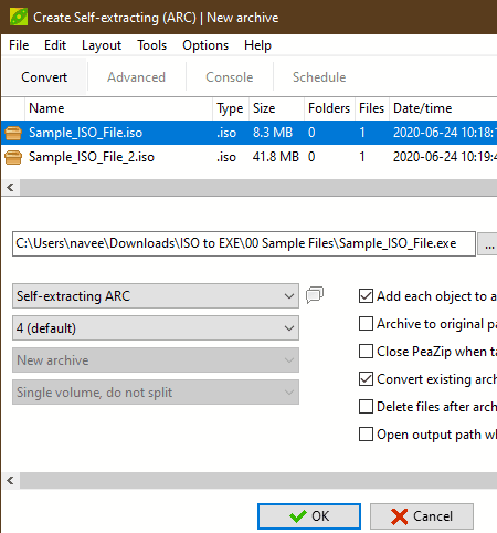 convert exe to iso